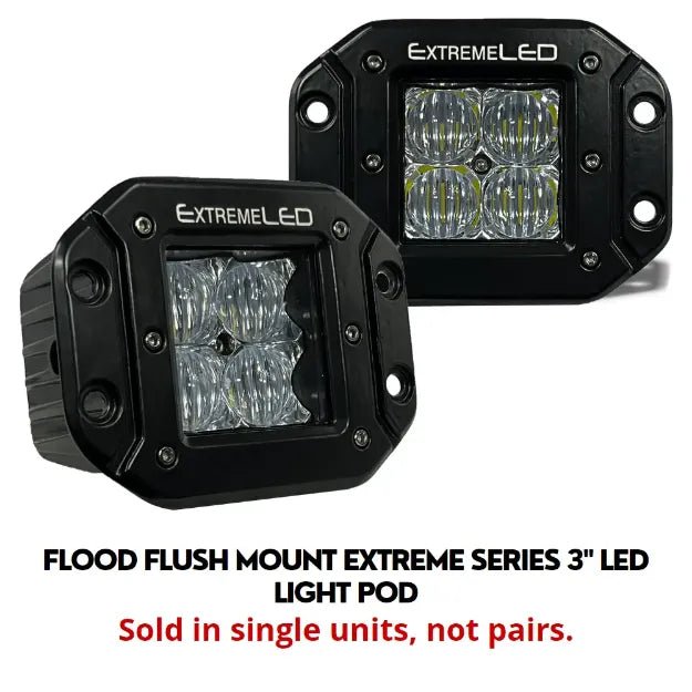 Spot and Flood Flush Mount Extreme Series 3" LED Light Pod (All Options) - Aspire Auto Accessories