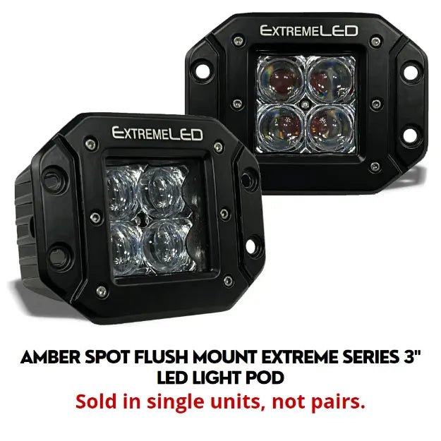 Spot and Flood Flush Mount Extreme Series 3" LED Light Pod (All Options) - Aspire Auto Accessories