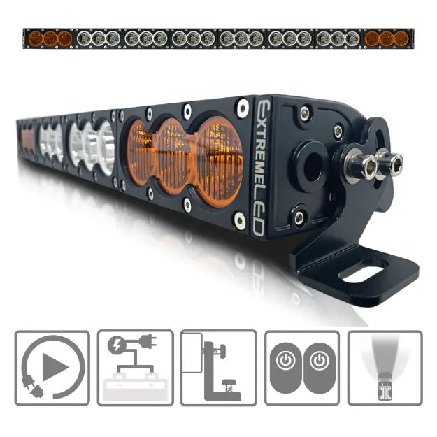 X6 Series Amber and White LED Light Bars (All Sizes) - Aspire Auto Accessories