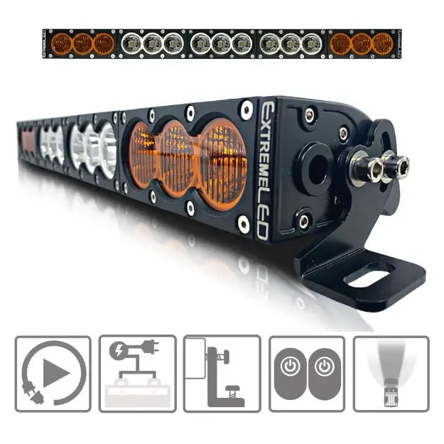 X6 Series Amber and White LED Light Bars (All Sizes) - Aspire Auto Accessories