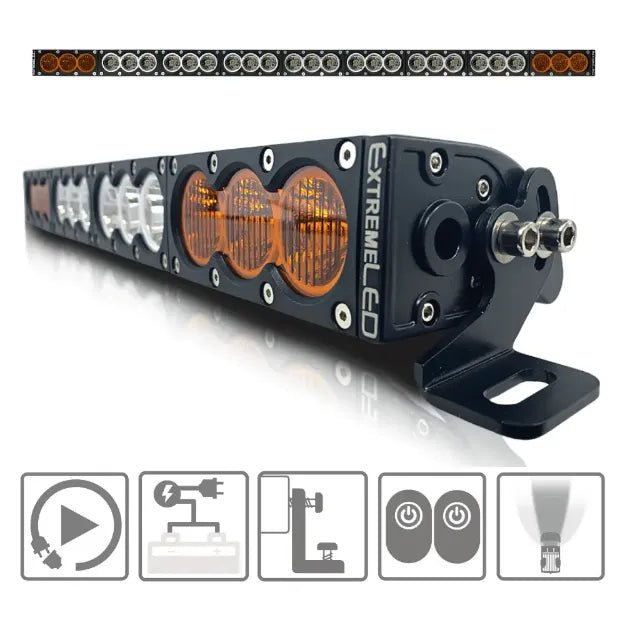 X6 Series Amber and White LED Light Bars (All Sizes) - Aspire Auto Accessories