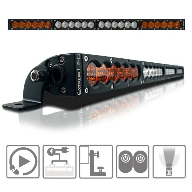 X6S Slim Amber/White LED Light Bar & Harness (All Sizes) - Aspire Auto Accessories